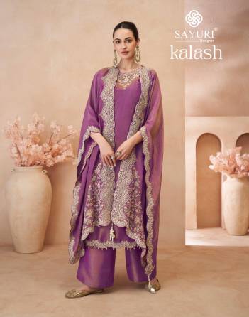 KALASH BY SAYURI DESIGNER CHINON GOWN WHOLESALER IN INDIA 